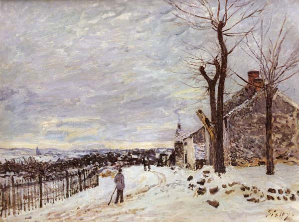 Alfred Sisley Snowy Weather at Veneux-Nadon